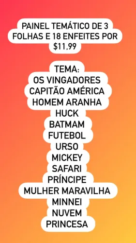 Sacolinha pra festa com tema 