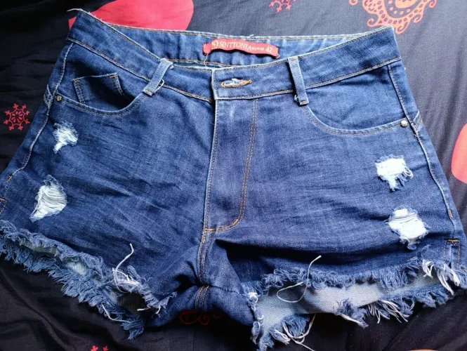Short jeans azul