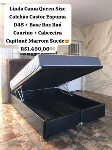 Linda Cama Queen BAÚ Castor D45