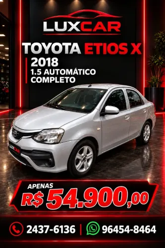 Toyota Etios X Sedan 1.5 Flex 16V 4P Aut. 2018