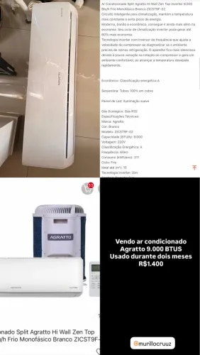 Ar condicionado 9000 btus