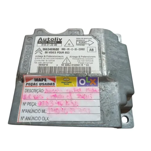 Módulo airbag C4 Pallas 2.0 citroen 2007 2013 