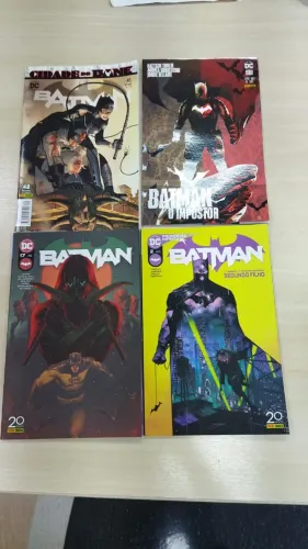 LOTE 4 HQs BATMAN DC PANINI RARAS - O IMPOSTOR + CIDADE DO BANE