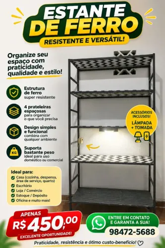 Estante de ferro
