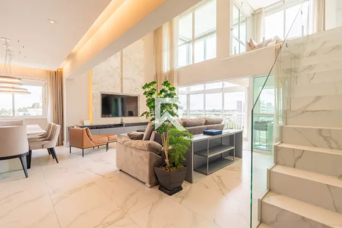 Apartamento Mobiliado em Andar Alto e Vista Livre com 3 suítes e 3 Vagas para Aluguel, 186