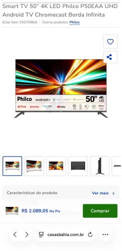 Tv 50 polegadas