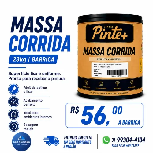 Massa Corrida PVA - Entrega Imediata BH 