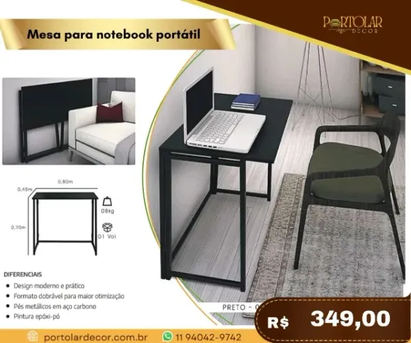 Mesa para notebook portátil, a pronta entrega
