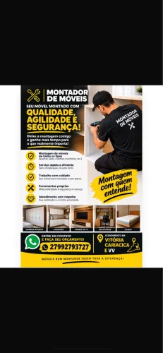 Montador de móveis peça seu orçamento trabalho de qualidade preço justo
