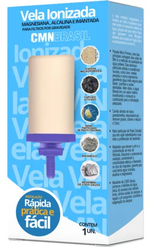 Refil Vela Ionizada Agua Alcalina Imantada Filtro Gravidade