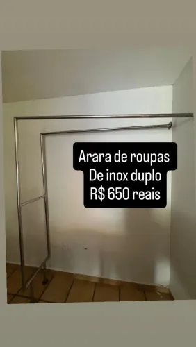 VENDO CABIDE DE ROUPA DUPLA EM INOX
