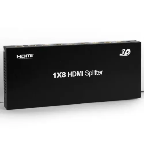 Distribuidor Divisor HDMI Splitter 1x8 Full HD 3D + Fonte 5V