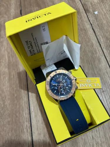 Invicta Relógio masculino aviador de quartzo de aço inoxidável
