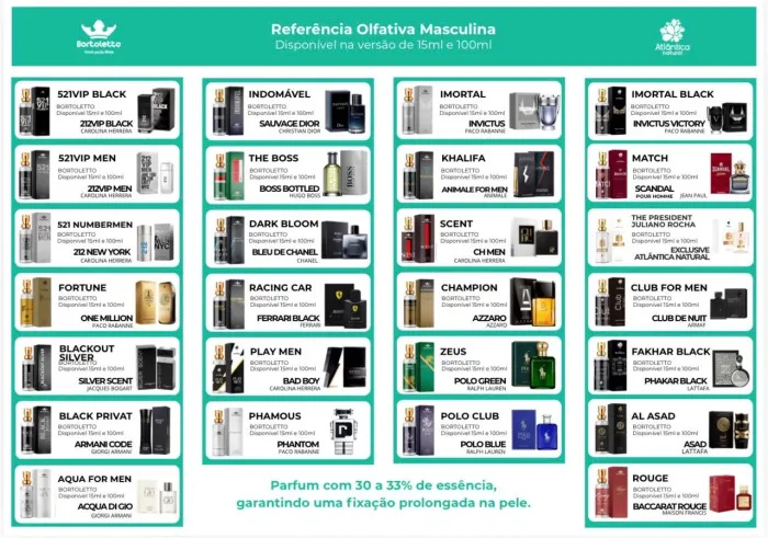 Vendo perfumes importados atlântica natural