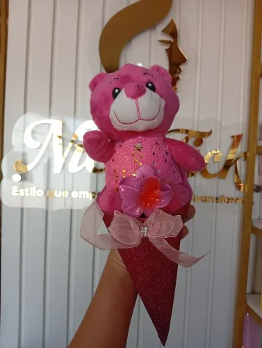 Buquê para presente pantera cor-de-rosa