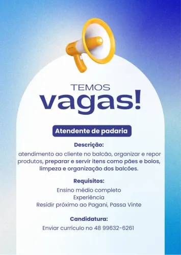 Atendente de padaria feminina 