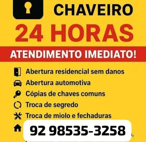 Chaveiro 24 Horas toda manaus