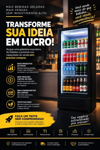 Alugue sua Geladeira Expositora Comercial