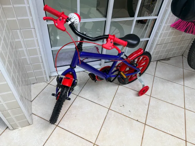 Bicicleta Infantil Aro 16 Menino/Menina Azul/Vermelho
