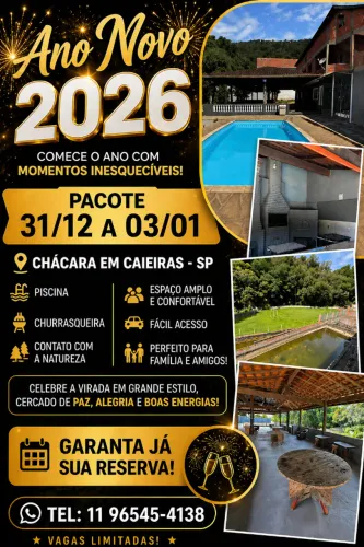 CHÁCARA DISPONÍVEL ANO NOVO