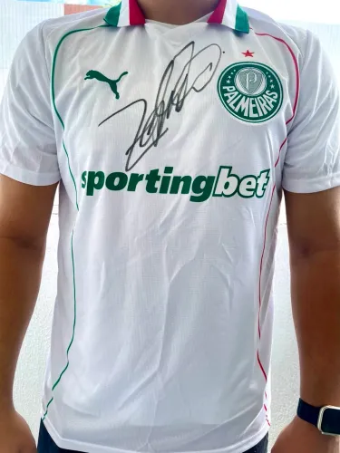 *Camisa Oficial do Palmeiras Autografada por Zé Roberto-Item de colecionador e torcedor*