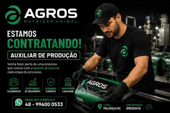 Auxiliar de Produção | Contratação Imediata