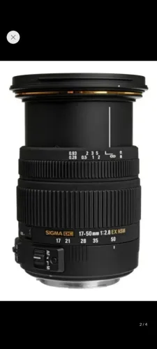 Lente sigma canon 17 70mm 2.8 2700,00 pix ou cartão