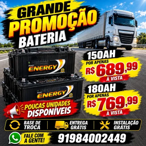 Baterias de Caminhão 150Ah/180Ah