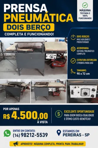 Prensa Pneumática 2 berços