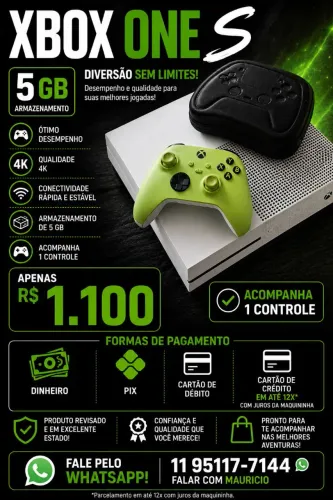 Excelente console, só parcelo na minha maquininha