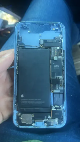 Carcaça iPhone 14 com flexs e bateria sem o fundo