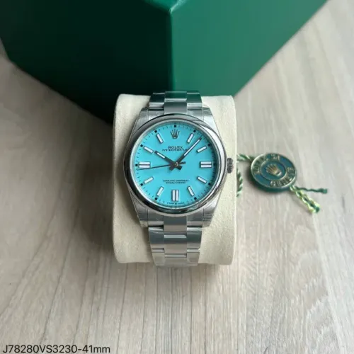 RELOGIO ROLEX OYSTER PERPETUAL - FUNDO AZUL CLARO - ETA S/c
