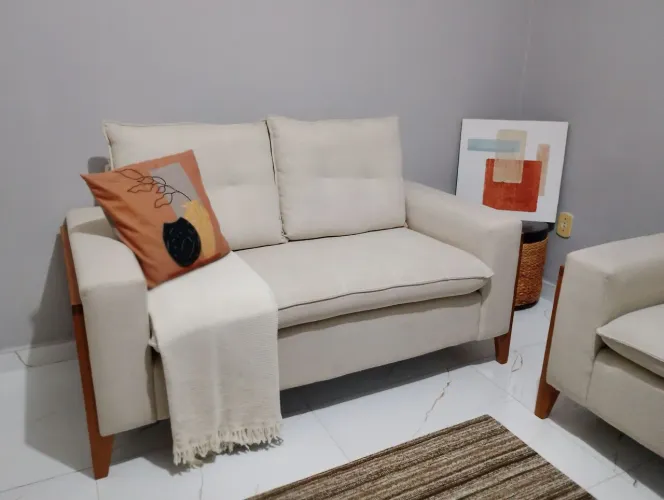 Conjunto de Sofás em Linho Nobre (2 e 3 Lugares)
