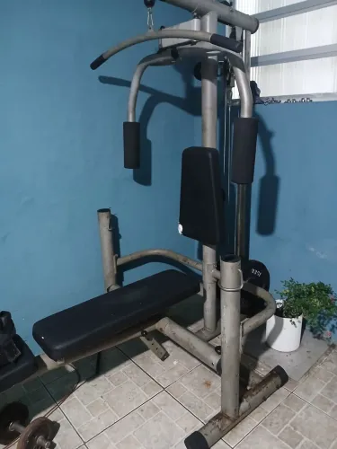 Academia completa + saco de box com luvas