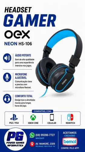 HEADSET GAMER AZUL