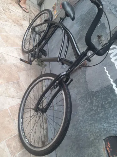 Beach bike pintura nova toda revisada folhas aero pneus slick pronta pra pedalar 