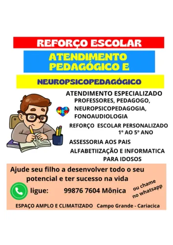 ATENDIMENTO NEUROPSICOPEDAGÓGICO E REFORÇO ESCOLAR