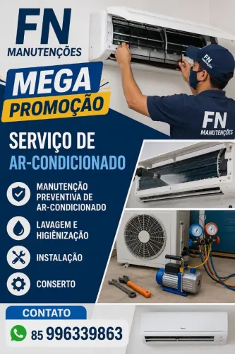Manutenção preventiva de ar-condicionado 