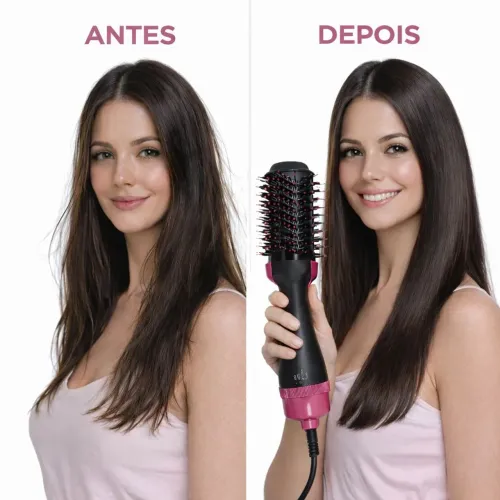 Escova Secadora Alisadora Elétrica Nova