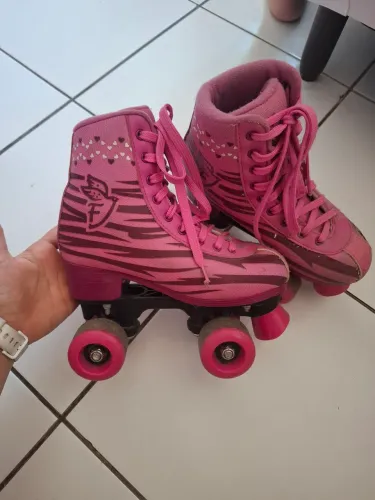 Patins Quad 4 rodas Rosa infantil 34/35