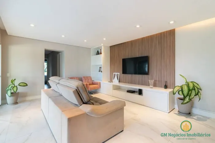 Apartamento mobiliado c/ 3 suítes, living integrado p/ salas c/ 124 m²
