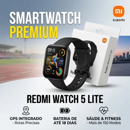 Relógio Redmi Whatch 5 Life Preto - Novo/ Lacrado