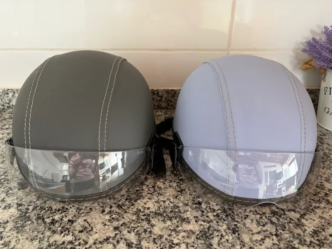Capacete com viseira kraft para moto elétrica / scooter/ patinete elétrico