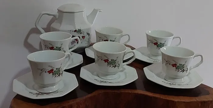 Jogo de chá Porcelana Schmidt 