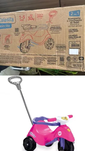 Motoquinha Calesita Lelecita 2 em 1