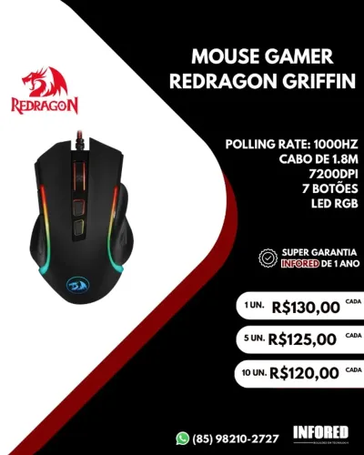 Mouse Gamer Redragon Griffin