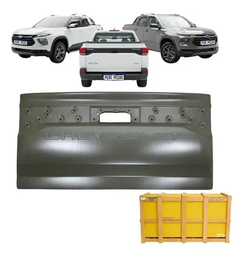 Tampa Traseira Gm Montana 2023 2024 2025 2026 Cinza Para Pintura