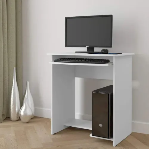 Mesa de computador prática branca ejmóveis