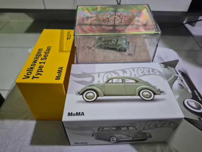 Hot Wheels - Moma - Beetle verde - Fusca - type 1 sedan
