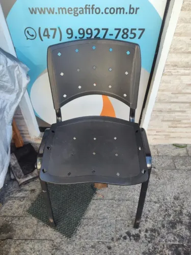 Cadeira Base Fixa - Cor Preta - Temos 3 unidades